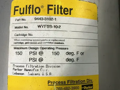 Used PARKER WYFSS102 Chemical & Process Equipment Ohio US | HGR 24 #1407673