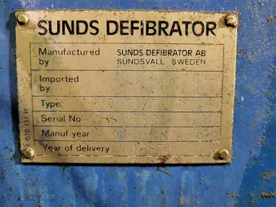 USED SUNDS DEFIBRATOR RGP 70/76 CD