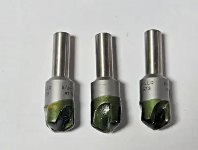 Schrillo 5/8" High Speed Steel Countersink 120 Degree #1120 USA Lot of 3