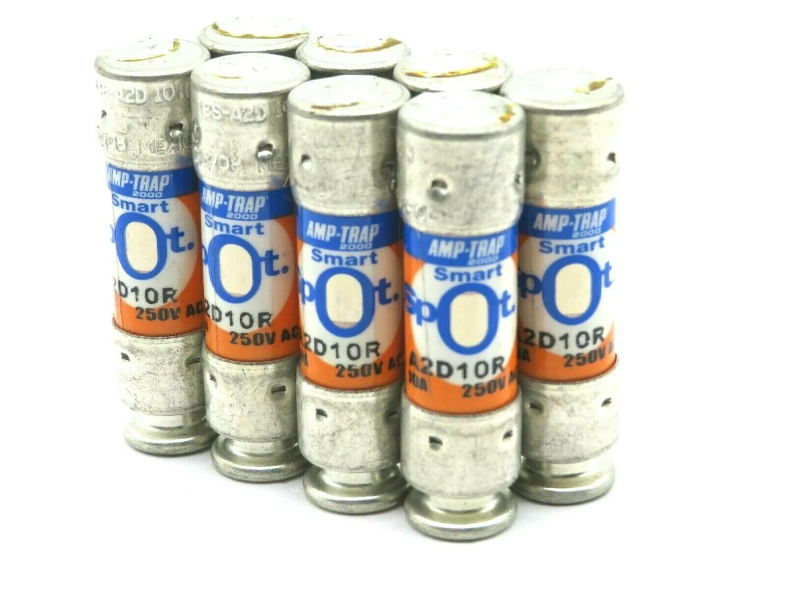 NEW LOT OF 8 FERRAZ SHAWMUT A2D10R FUSE 10A 250V