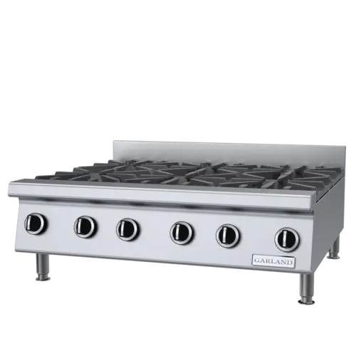 Garland GTOG36-6 36" Gas Hotplate w/ (6) Burners & Manual Controls, Natural Gas