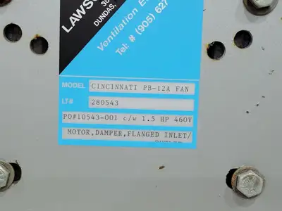 USED LAWSON-TAYLOR LTD. CINCINNATI PB-12A FAN