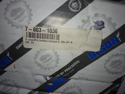 Bison 10" 3 Jaw Semi-Steel Universal Scroll Chuck 7-803-1036 (STKE)