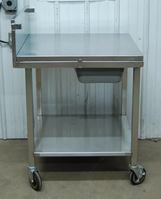 142-0739 Amtekco 29" Stainless Steel Mobile Breading Table