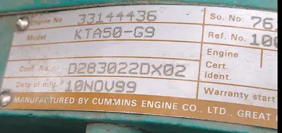 USED 1999 CUMMINS KTA50-G9