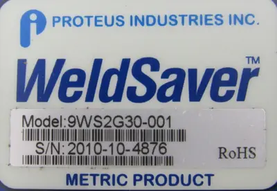 NEW PROTEUS INDUSTRIES 9WS2G30-001 COOLANT FLOW MONITOR WELDSAVE SER 9WS2G30001