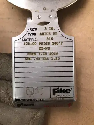 Fike ZZ-NS 3″ 316SS Rupture Disc 120.00PSIG 200°F 1350419 -NIB