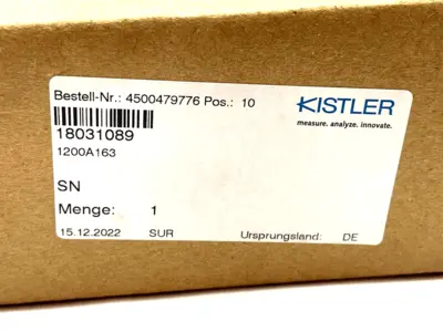 New | in-Stock Kistler maXYmos TL, NC, Display Module DIM Cable Extender 18031089 Data Acquisition and Logging, Multimeter Systems Michigan US | Maverick Industrial Sales #1402901