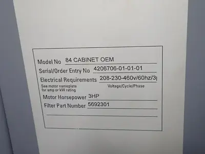 USED SIMCO ION 84 CABINET OEM