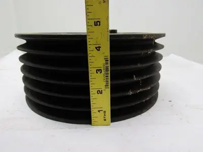 6 Groove 5L B Belt Tapered Bushing Pulley Sheave 10-1/4" OD X 4-1/2" Wide
