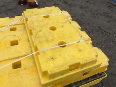 (5) Spill Containment Skids for Barrels, three two drum approx. 2’x4’ and two four drum approx. 4’x4...