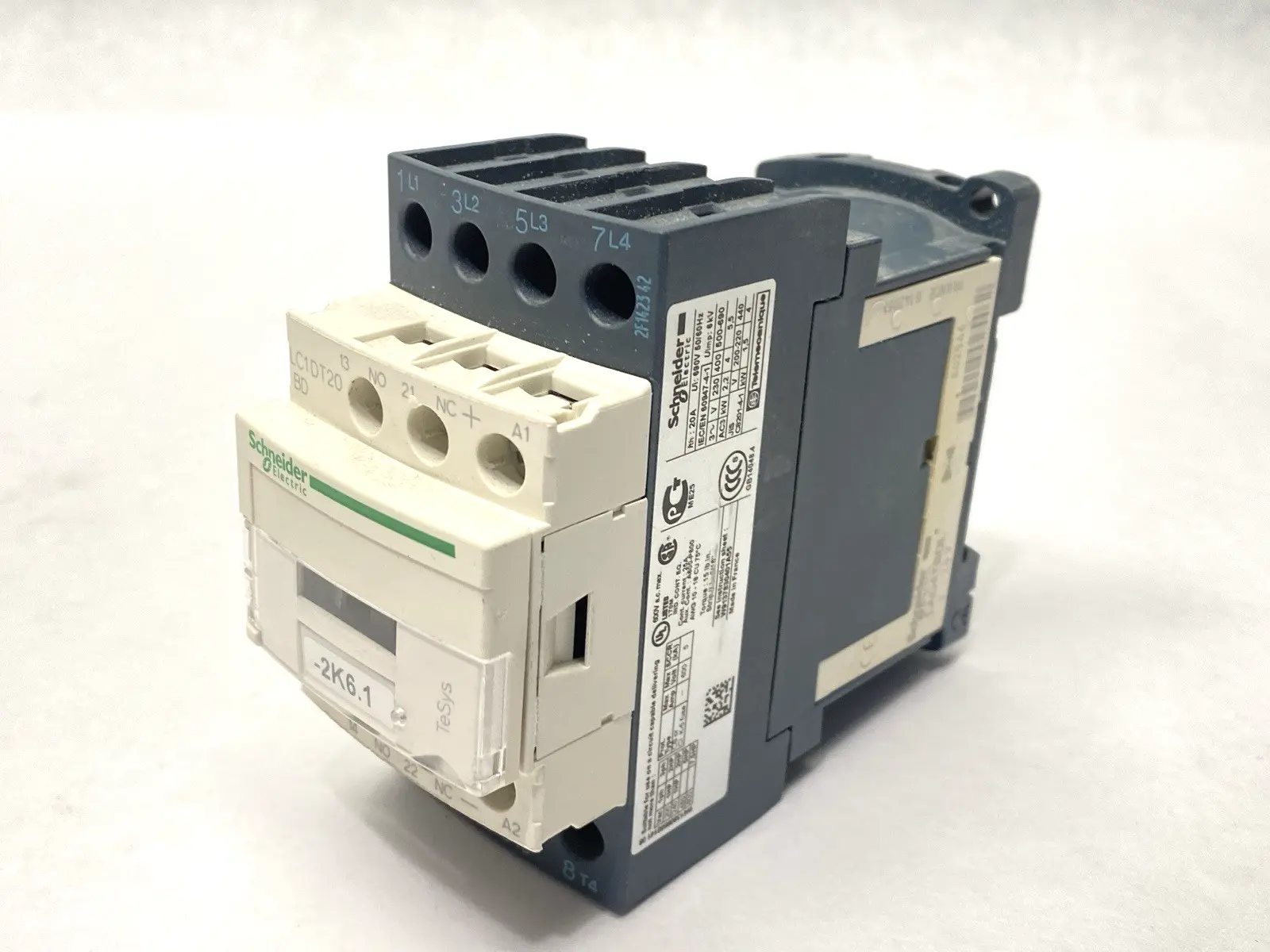 LC1DT20 | Schneider Electric  Contactor 20A 24VDC w/ LAD4TBDL -  Used
