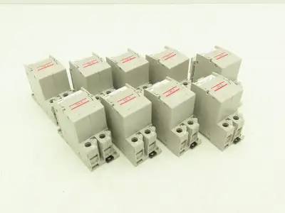 IDEC NC1V-2100 5 Amp Circuit Protector 2 Pole A Curve 250VAC/125VDC Lot of 9