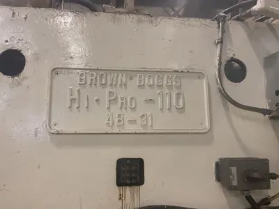 110 TON BROWN & BOGGS MODEL HP2-110 SRAIGHT SIDE PRESS: STOCK #15350