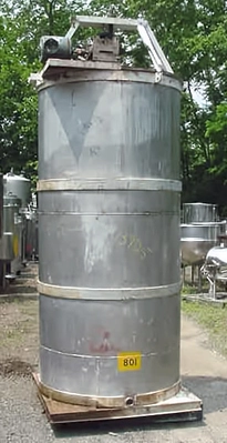 USED 750 GALLON OPEN TOP MIXING TANK OPEN TOP TANK