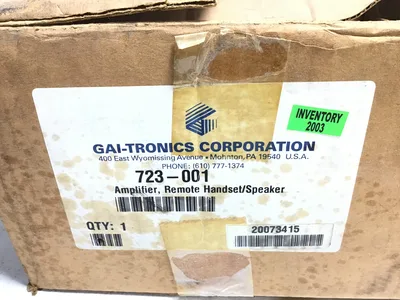 GAI‑TRONICS 723‑001 Remote Handset/Speaker Amplifier (Plant Paging/Intercom Amplifier, 120 VAC)