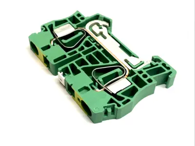 USED WEIDMÜLLER PE EARTH TERMINAL BLOCK 6MM² DIN RAIL GREEN/YELLOW 1608670000