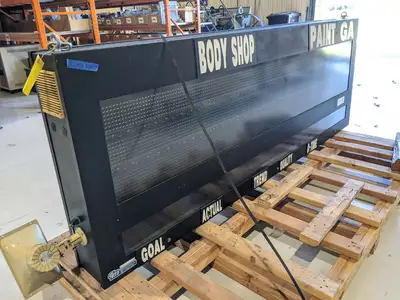 USED ELECTRO-MATIC PRODUCTS DOUBLE-SIDED ANDON DISPLAY INDUSTRIAL KPI