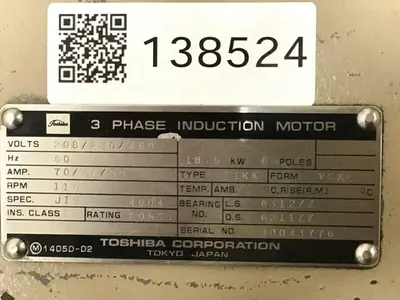 USED TOSHIBA JIS C 4004 25 HP