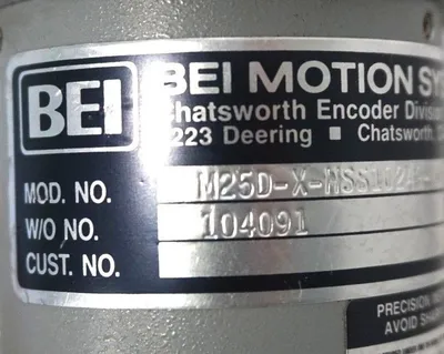 USED BEI M25D-X-HSS1024G-XD4-R-E-C14-T-24 ENCODER M25DXHSS1024GXD4REC14T24