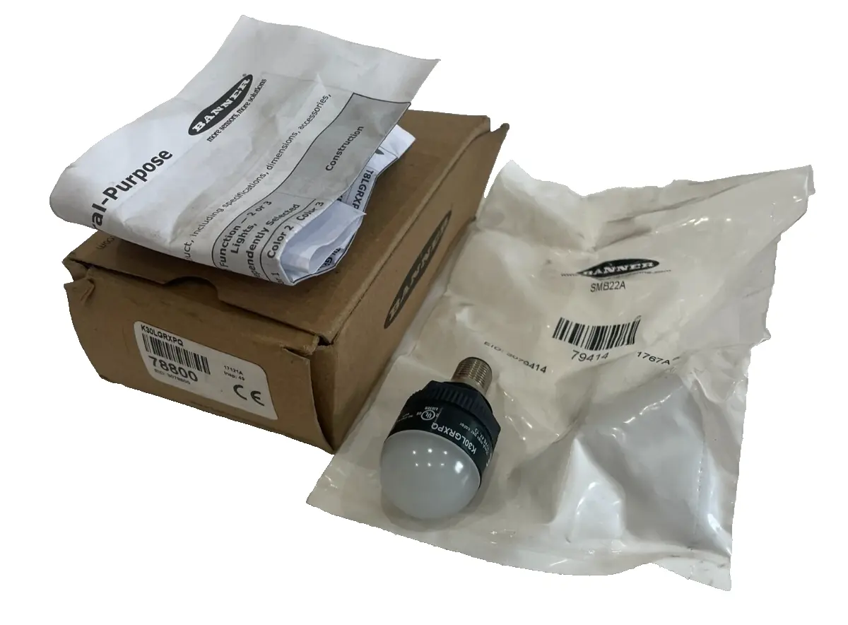 NEW BANNER ENGINEERING K30LGRXPQ INDICATOR LIGHT 78800