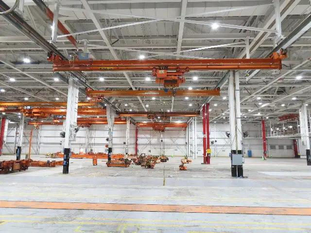 Cleveland Tramrail P&H 4 Ton Single Girder Underhung Bridge Crane 36' Span