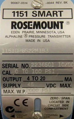 NEW ROSEMOUNT 1151DP6S22M1B3 PRESSURE TRANSMITTER 1151-0041-0062