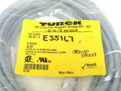 NEW TURCK RK4T-4 EURO FAST CONECTOR RK4T4