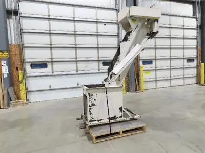 Spectrum Automation 0345HD Steel Hopper Parts Feeder Floorbin Elevator Conveyor