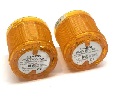 Used Siemens Amber Signal Stack Light 230V 7W LOT OF 2 Light Source Equipment Michigan US | Maverick Industrial Sales #1395965
