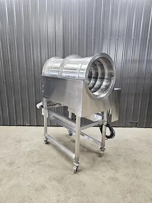 Used Coating Pan Drum Tumbler, 24" Diameter X 48" Long