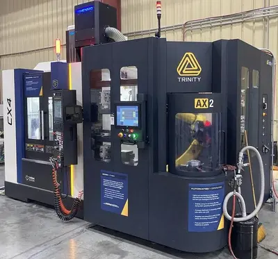 2022 YCM CX-4 5-Axis VMC & Trinity AX2-24 Automatic Pallet System