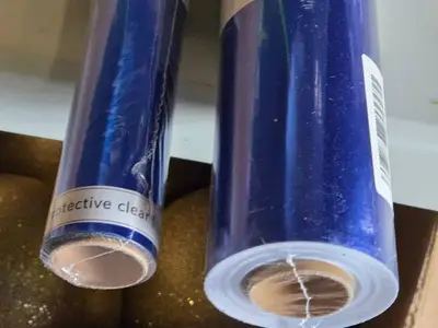 Lot of (2 Rolls) Blue Mirror Sticker