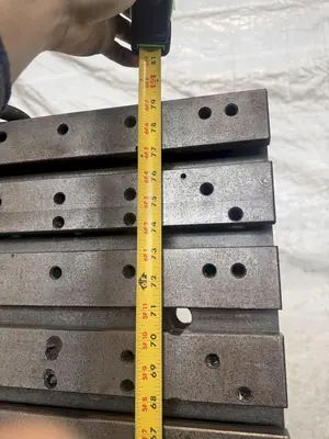 20" WIDE X 80" TALL X 24" DEEP T-SLOTTED ANGLE PLATE SET. STOCK # 0432326