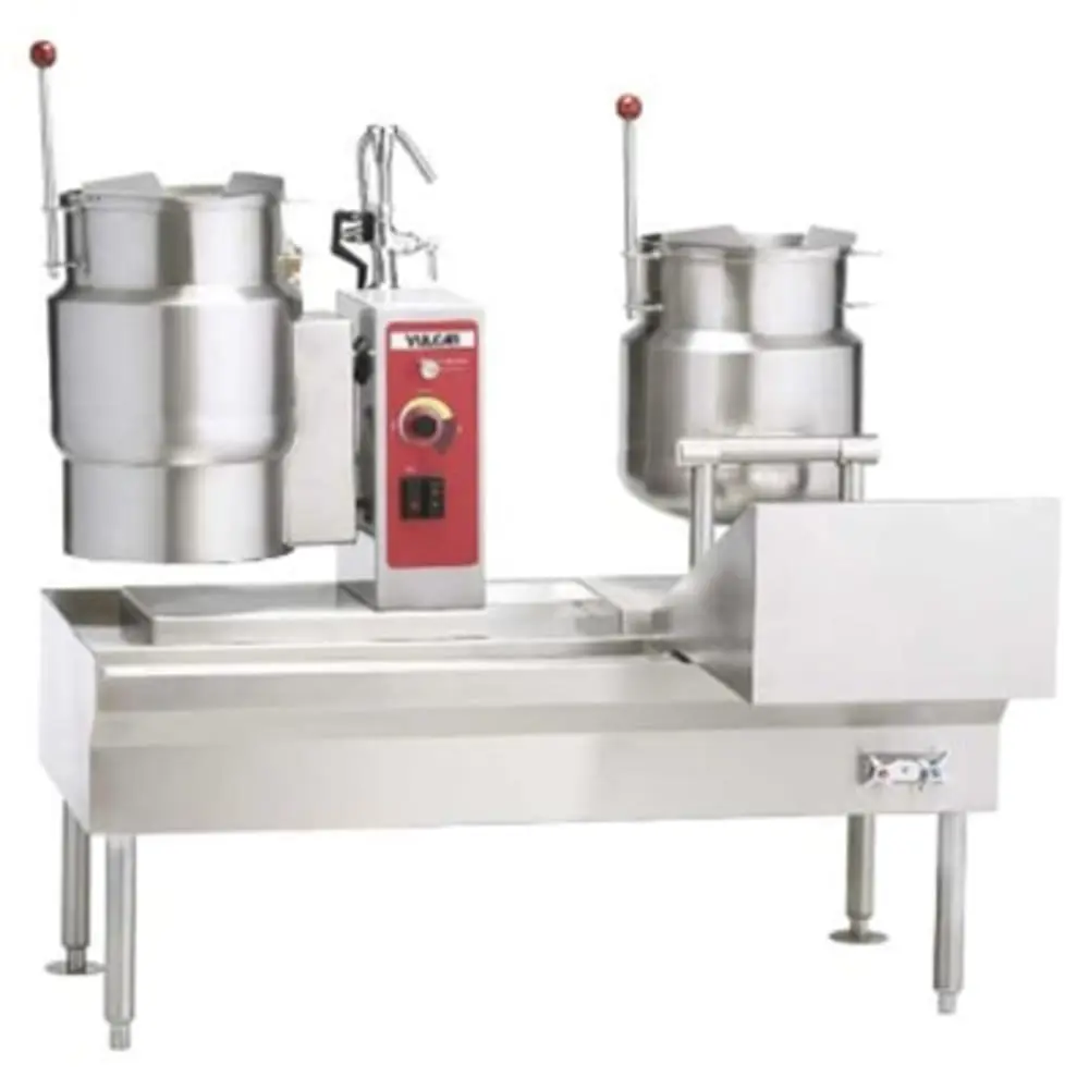 Vulcan VEKT64/612 (2) 12 Gal Steam Kettles - Manual Tilt, 2/3 Jacket, 208v/1ph