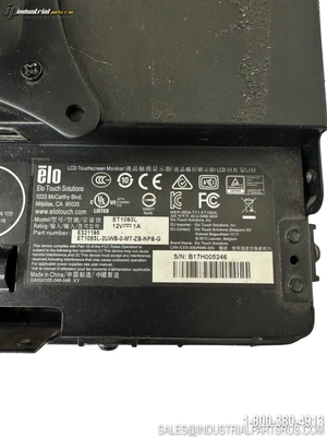 Used ELO E231195 ET1093L Automation Control (HMI) Kentucky US | Industrial Parts R Us Inc. #1377606