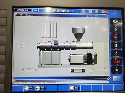 KRAUSS-MAFFEI KME 60 SX      Krauss Maffei Used KME 60 SX Profile Extrusion Line –  2015