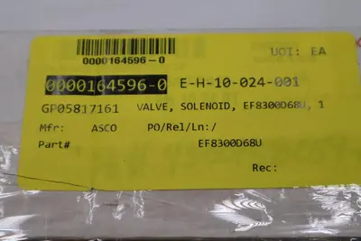 NEW IN BOX ASCO EF8300G068U 120/60 1/2 X 5/16 3W STOCK G537
