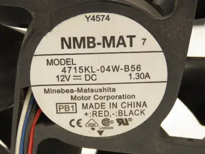 NMB-MAT 4715KL-04W-B56 Cooling Fan 12VDC 1.3A 4-Wire 5-Pin 38x119mm  Lot of 12
