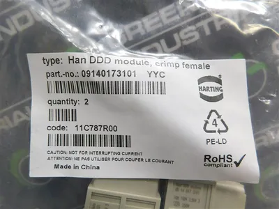 lot of 3 Harting 09140173101 Female Han Modular DDD Connectors New