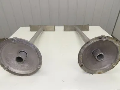 12.5" Tabletop Conveyor Aluminum Pedestal Round Pipe Leg Stand 27"-31"H Set of 2