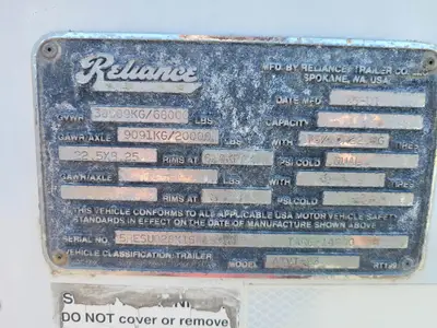 USED 2001 RELIANCE 53 FT