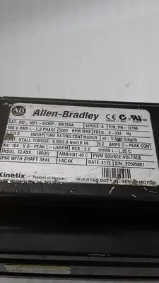 Used ALLEN-BRADLEY MPL-B430P-MK72AA Servo Motors | ND Industrial Surplus #1216121