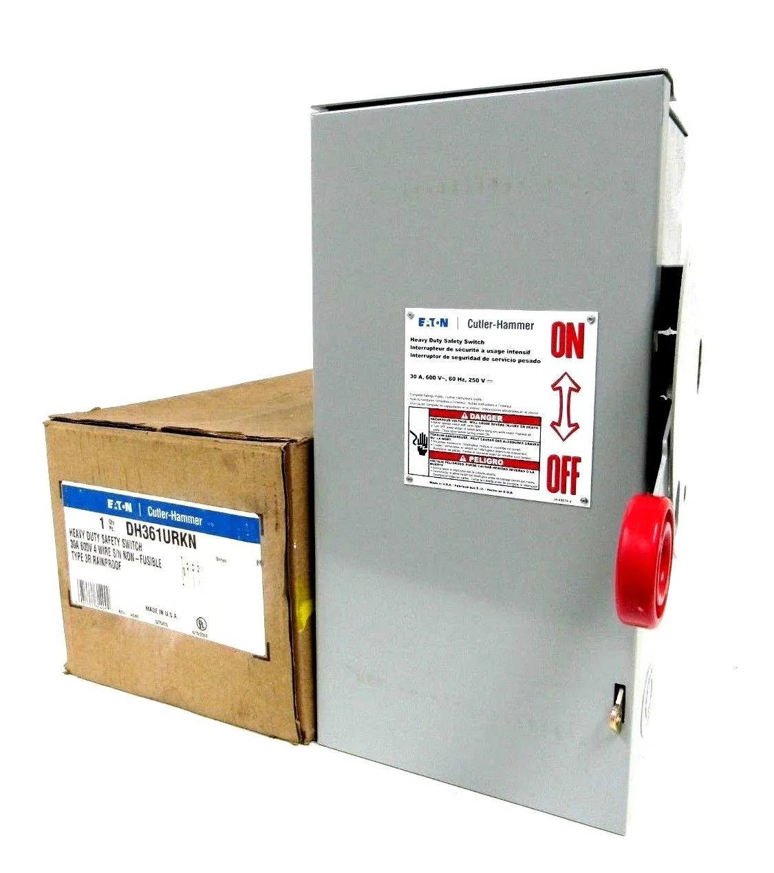 NEW EATON DH361URKN SAFETY SWITCH 30A 600V TYPE 3R