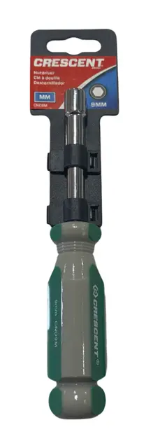 Crescent 9mm Nutdriver Solid Shaft Tri-Lobe Acetate CND9M