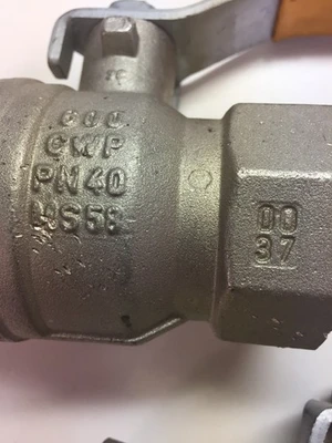 NEW Rub 600 CWP PN40 MS58 1 1/4" Ball Valve Lot Of 2 Fast Shipping!