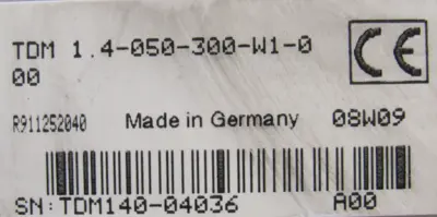 NEW INDRAMAT TDM-1.4-050-300-W1-000 AC DRIVE R911252040 TDM14050300W1000