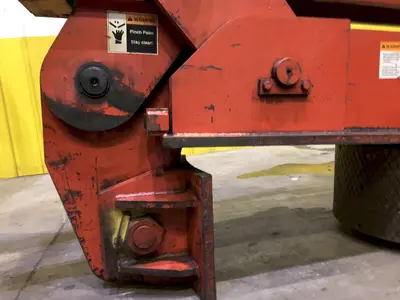 20,000 LB 10 TON BUSHMAN MODEL 6100 SINGLE RIM VERTICAL COIL LIFTING TONG SCISSOR TYPE COIL LIFT: STOCK #15815