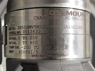 Used ROSEMOUNT 3051SMV5M12G3R2E12A1AC22K6 Misc Electrical & Power Parts British Columbia CA | Lenmark #836410