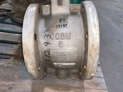 8" -150# Fisher V-Ball Control Valve Type V150 , Stainless